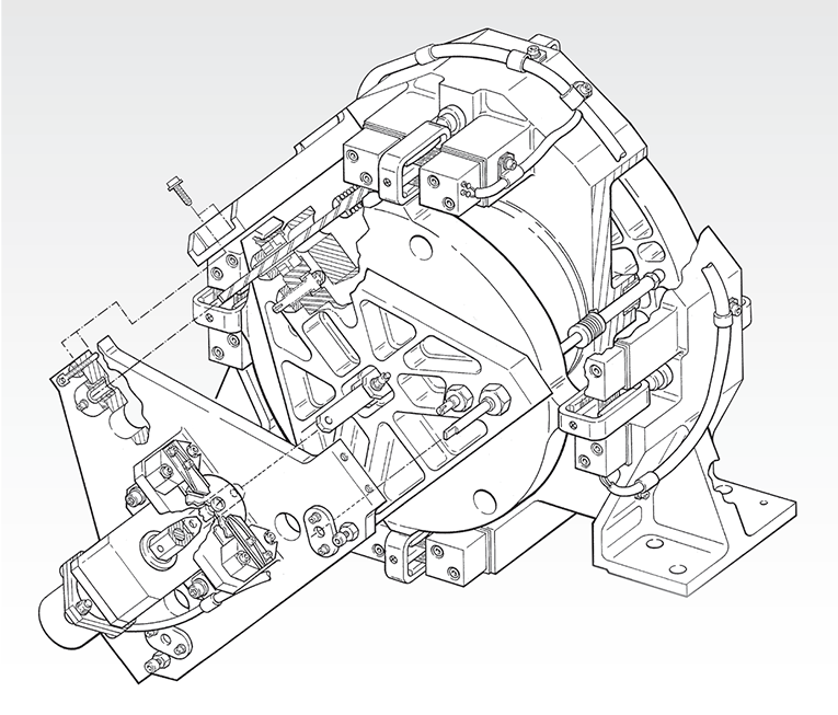 Cutaway: RME / Laser Guiding Fast Steering Mirror / Reaction Mass
