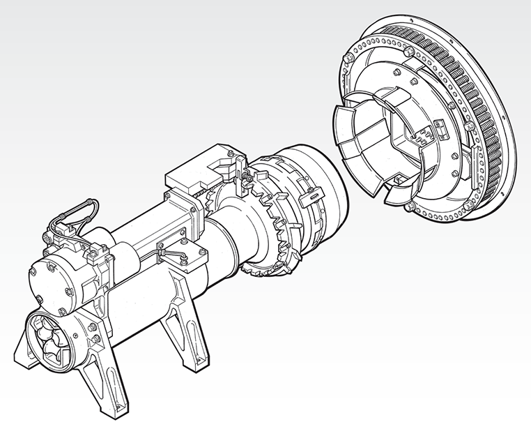 Dimetric view: SAM II / Actuator Mechanism