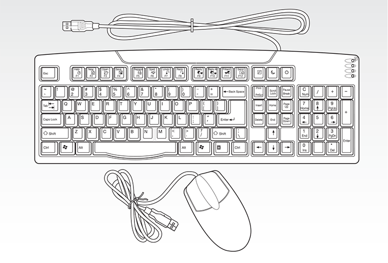 Line Art: AMD “Geode” PIC / Keyboard & Mouse