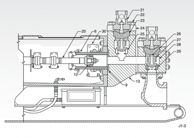 Section view: Single-Acting Mud Pump (A)