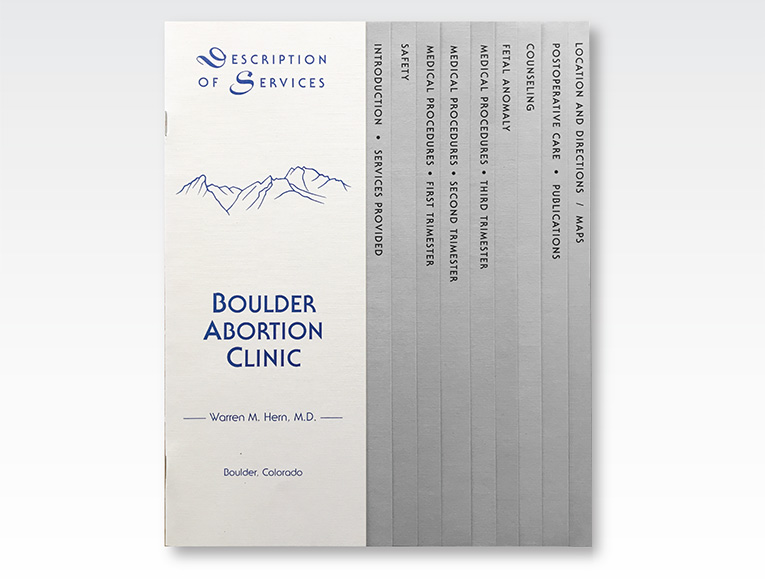 20-page Booklet: “Medical Clinic Capabilites Booklet”