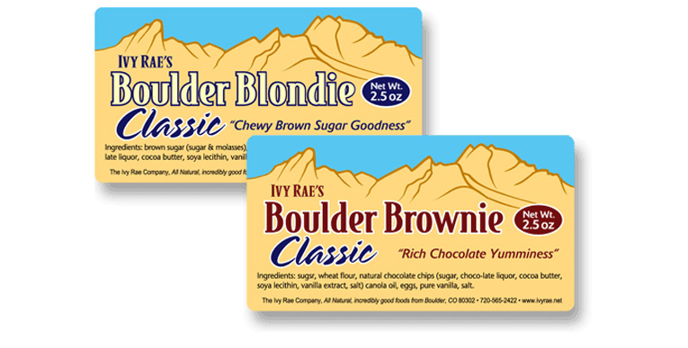 Packaging / Product Labels: “Ivy Rae’s Blondies & Brownies”