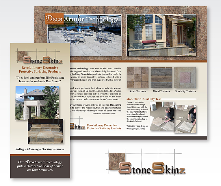Brochure Design / Trifold: “StoneSkinz Protective Products”