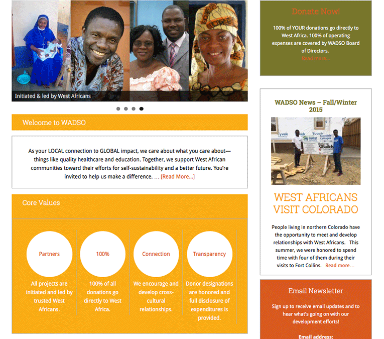 Web Design: “WADSCO / West African Development Support Organization”